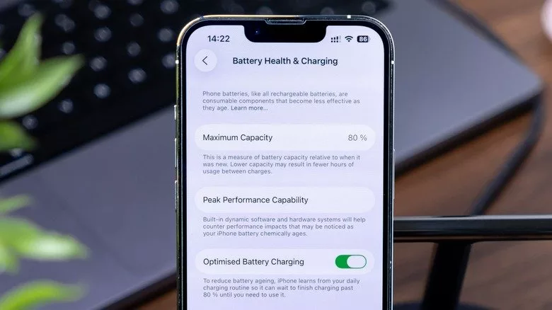 گزینه‌ها باتری آیفون