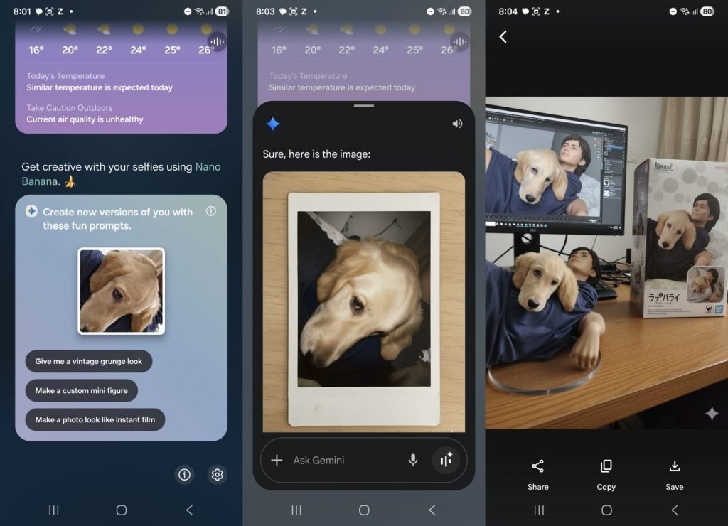 مدل Nano Banana در Now Brief سامسونگ