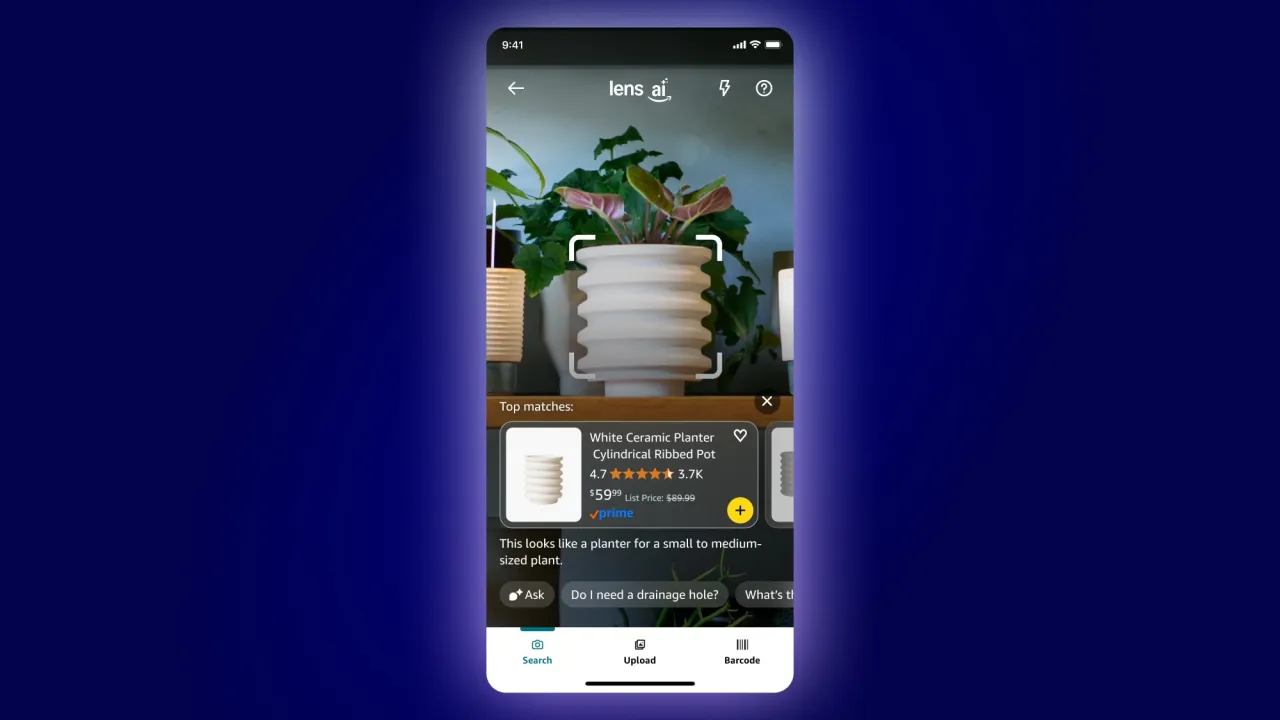آمازون از ابزار هوش مصنوعی Lens Live برای کمک به خریداران رونمایی کرد