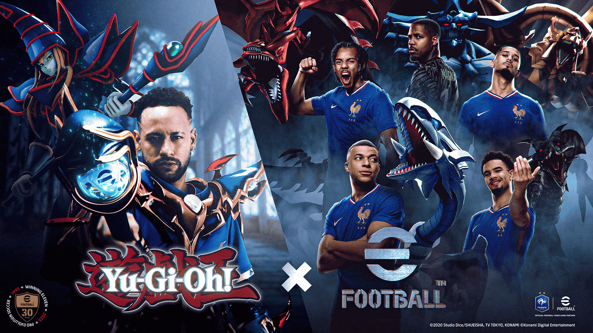 بازی eFootball 2026 میزبان انیمه !Yu-Gi-Oh می‌شود؛ نیمار و امباپه در دنیای جادویی؟