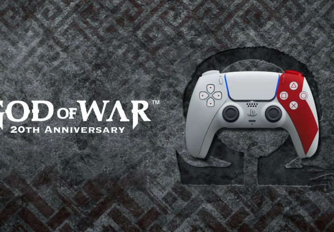 تتوی نمادین کریتوس روی DualSense؛ کنترلر ۲۰ سالگی God of War معرفی شد
