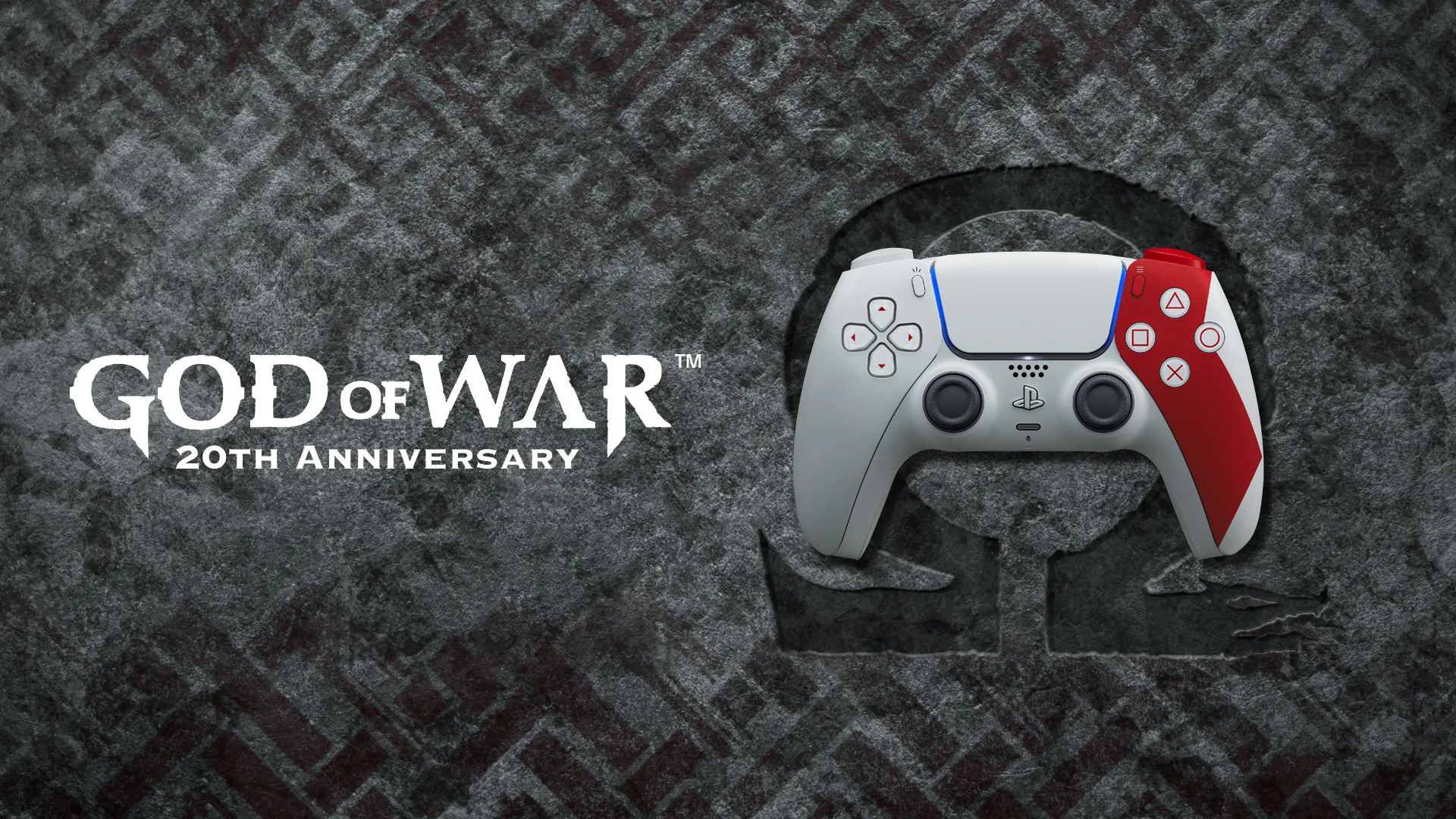 تتوی نمادین کریتوس روی DualSense؛ کنترلر ۲۰ سالگی God of War معرفی شد