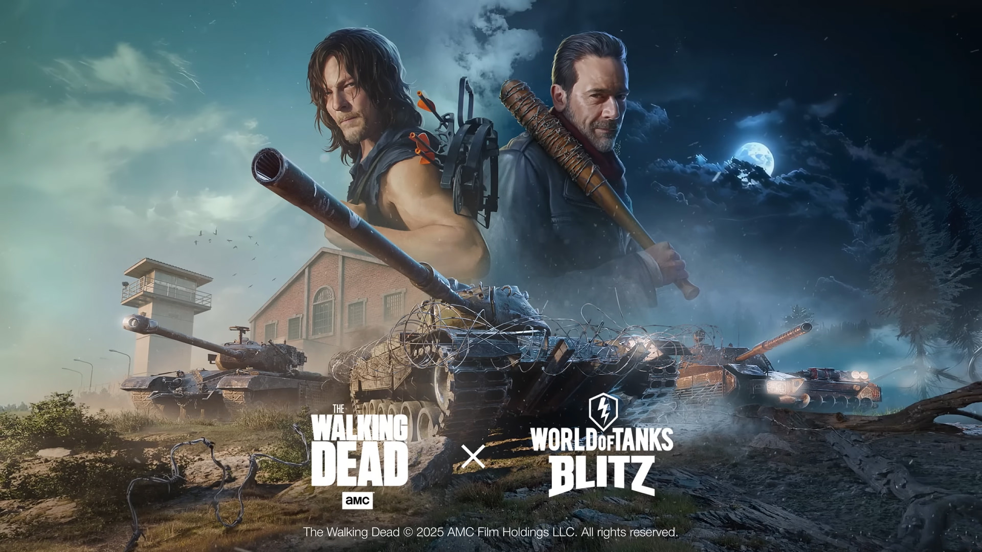 بازی World of Tanks Blitz میزبان سریال مردگان متحرک می‌شود؛ نیگان و دریل سوار بر تانک