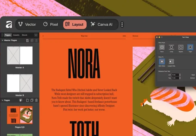 رقیب فتوشاپ؛ ابزارهای محبوب Affinity برای همه کاربران رایگان شد