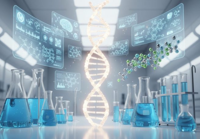 تصویرسازی کلاژ از دستاوردهای بزرگ علم مدرن