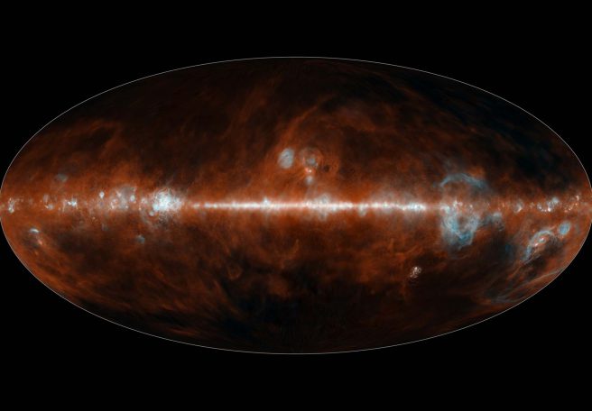 تلسکوپ اسفرکس ناسا، نخستین نقشه کامل آسمان در ۱۰۲ رنگ را منتشر کرد