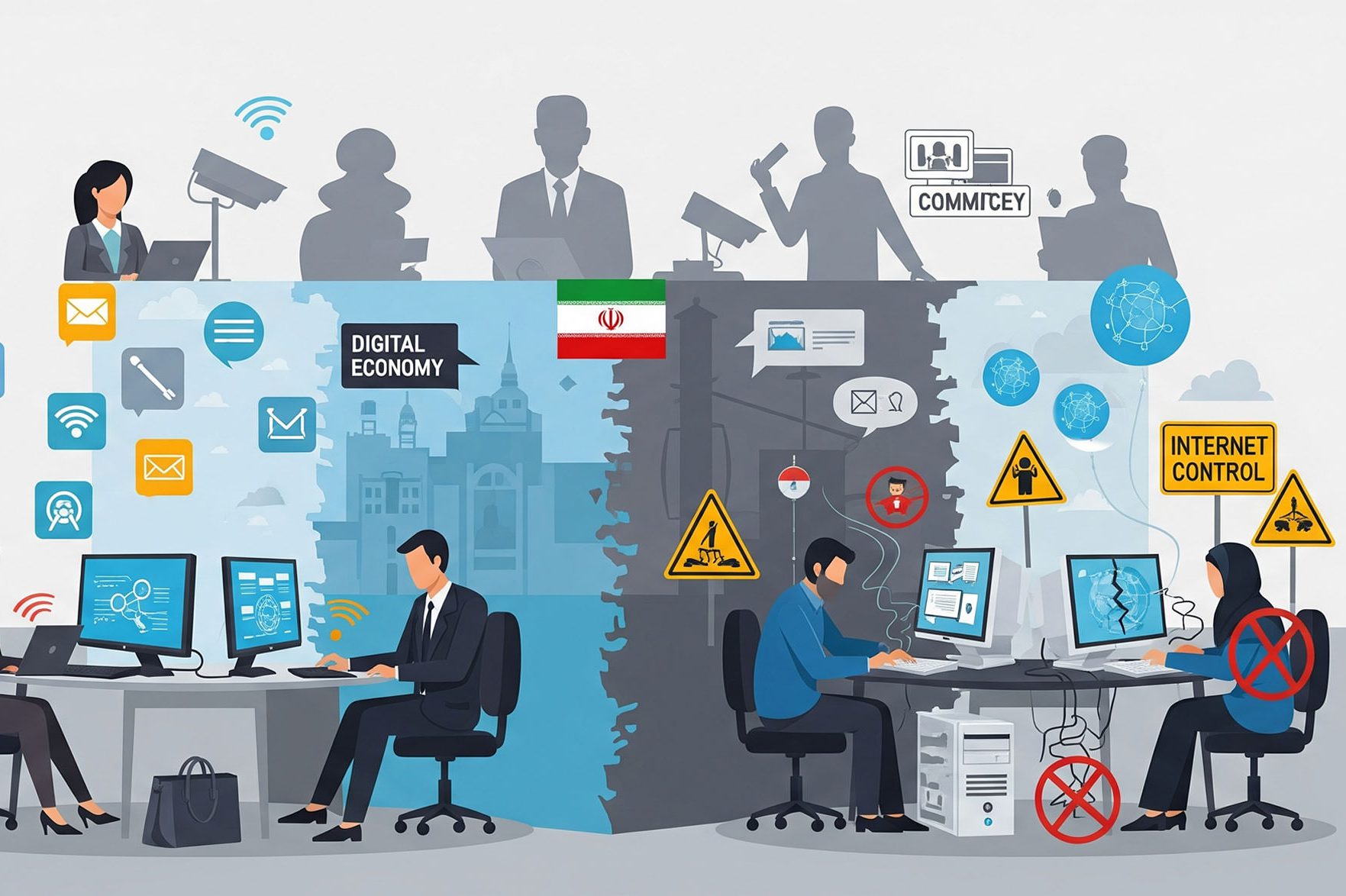 صف تجار برای دسترسی یک‌ساعته به اینترنت آزاد/ رئیس کمیسیون فاوای اتاق بازرگانی تکذیب می‌کند