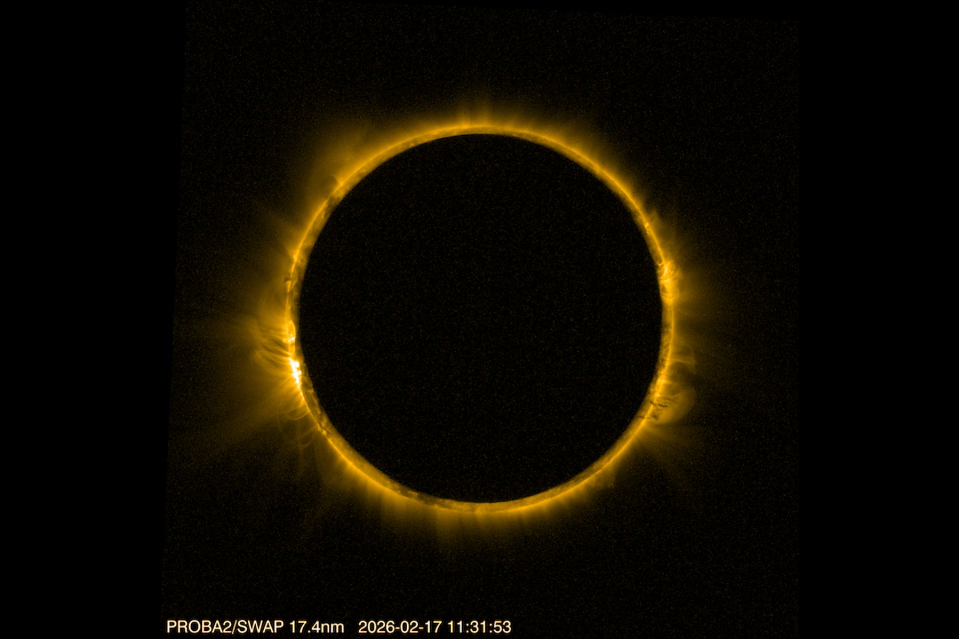 شکار حلقه آتش از فضا؛ نخستین خورشیدگرفتگی ۲۰۲۶ از نگاه فضاپیمای اروپا