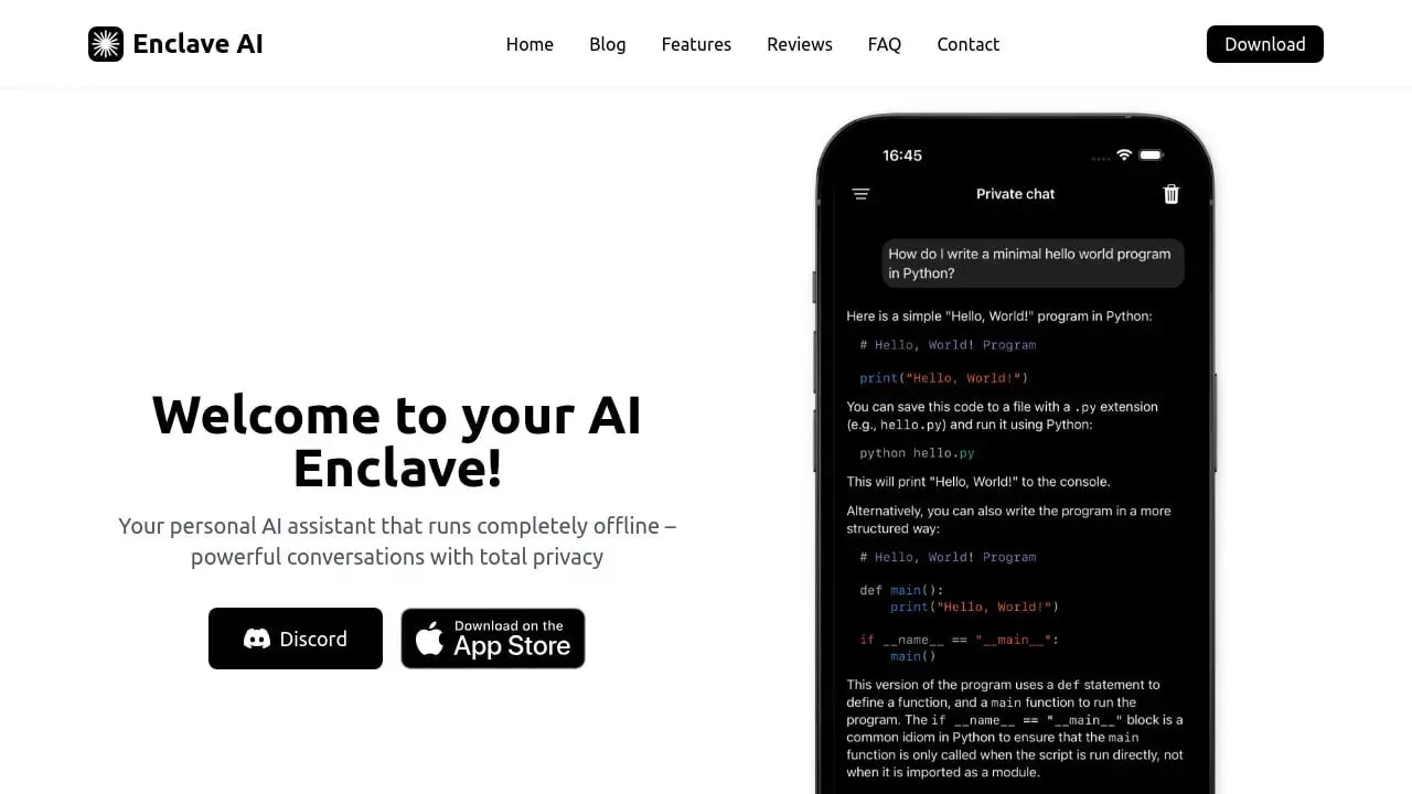 معرفی Enclave AI: هوش مصنوعی قدرتمند گوگل را بدون اینترنت روی آیفون اجرا کنید