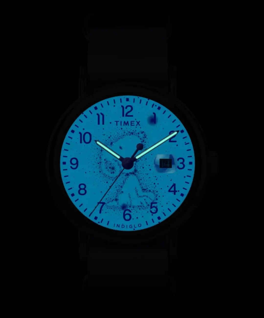 ساعت مچی تایمکس (Timex) با صفحه آبی ستاره‌شناسی و نور Indiglo