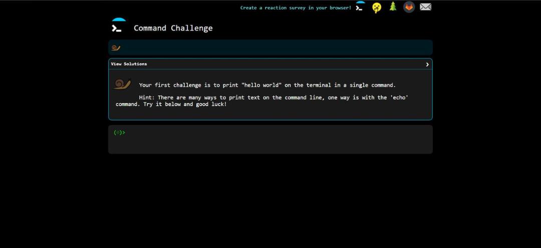 رابط یوزری بازی چالش فرمان (Command Challenge) برای یادگیری دستورات لینوکس