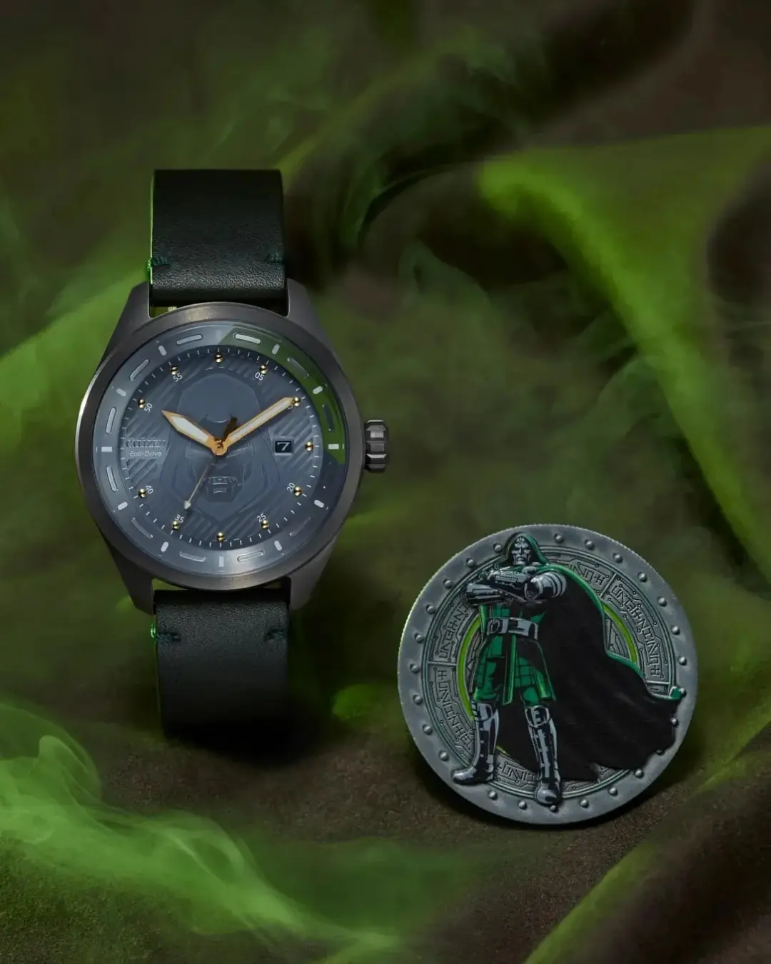 ساعت مچی مدل دکتر دووم (Dr. Doom) از برند سیتیزن با صفحه سبز